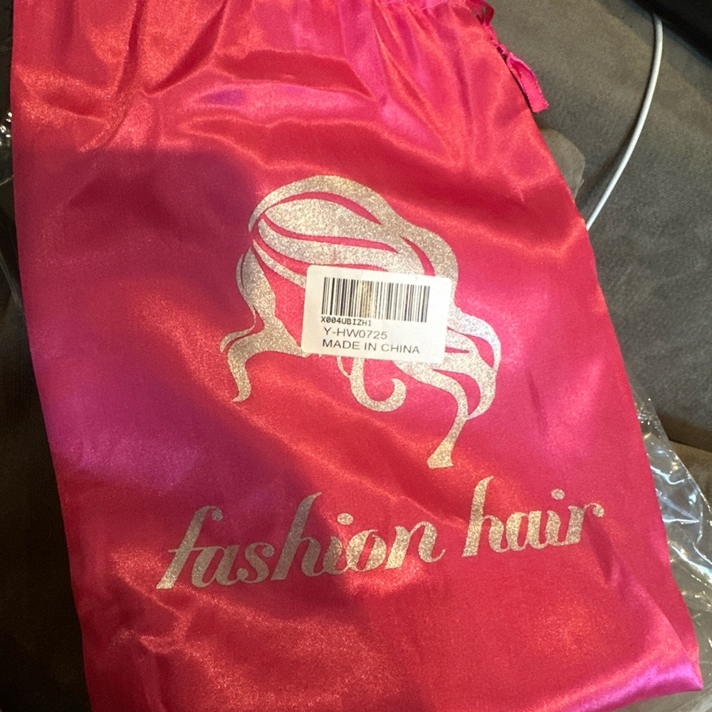 Pink Fashion Hair Bag with curly hair